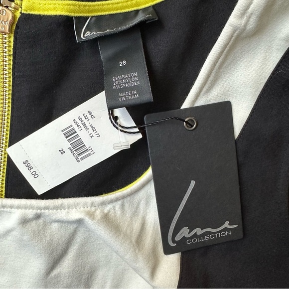 Lane Bryant Colorblock Sleeveless Dress | Black & White | size 28 NWT - Picture 2 of 4